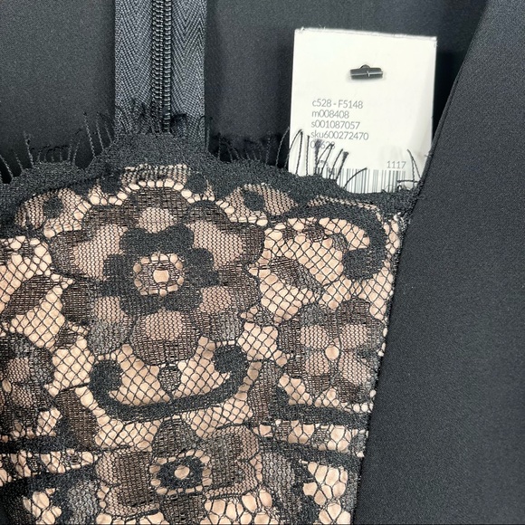 Lane Bryant Black Blouse Lace Vneck Front Sz 16 NWT - Picture 5 of 15